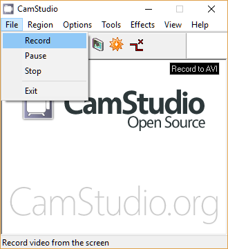 Скриншот к CamStudio